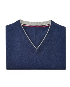 LSL Men Knitwear Classic V-Neck - Blue