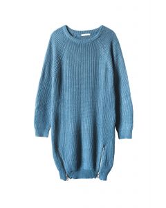 LSL Women Blue Knit Dress