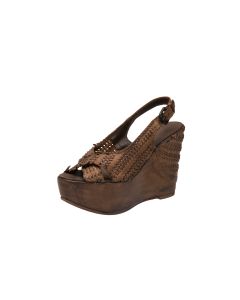 LSL Women Summer High Heels Dark Brown