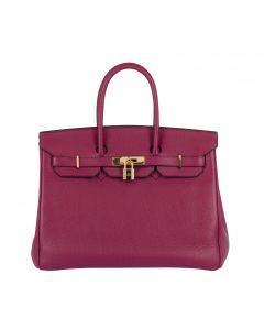 LSL Women Compact Leather Bag With Golden Lock